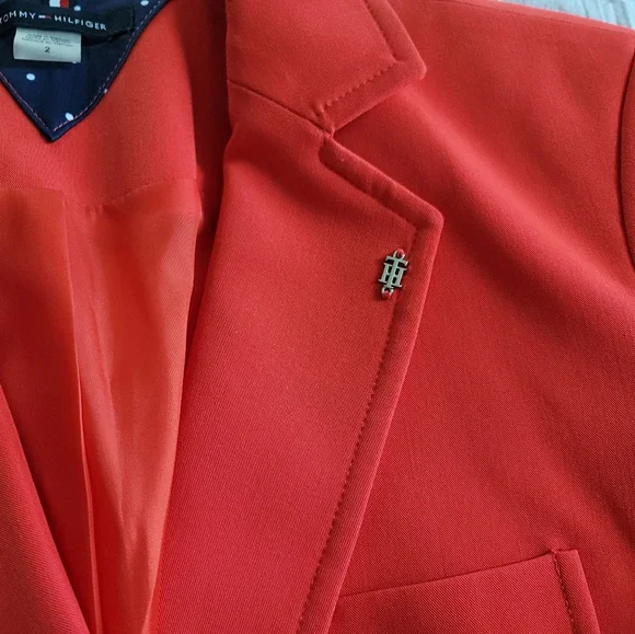 NWOT Tommy Hilfiger Red Blazer - Picture 3 of 10